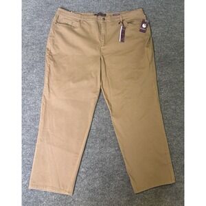 Gloria Vanderbilt Amanda Jeans Plus Size Womens 24W Original Slimming Jean Brown